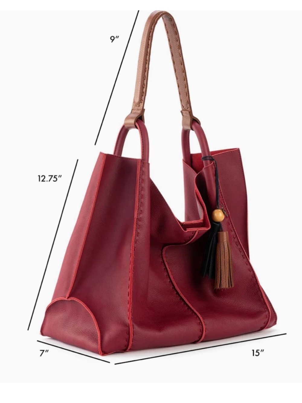 The Sak ~ Los Feliz Large Tote in Crimson Hobo like new! - Picture 17 of 17